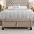 thumbnail image 5 of S-HOME Ottoman with Storage, Storage Ottoman Bench with Safety Hinge 350 lbs Weight, Upholstered Entryway Bench with Seating, 5 of 10