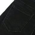 thumbnail image 5 of KIDSCOOL SPACE Baby Little Girls Flared Jeans, 18M-5T Raw Edge Hem Stretchy Denim Pants,Black,18-24 Months, 5 of 6