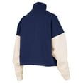 thumbnail image 3 of Women's Pressbox  Navy Penn State Nittany Lions Ferrara Color Block Quarter-Zip Sweatshirt, 3 of 3