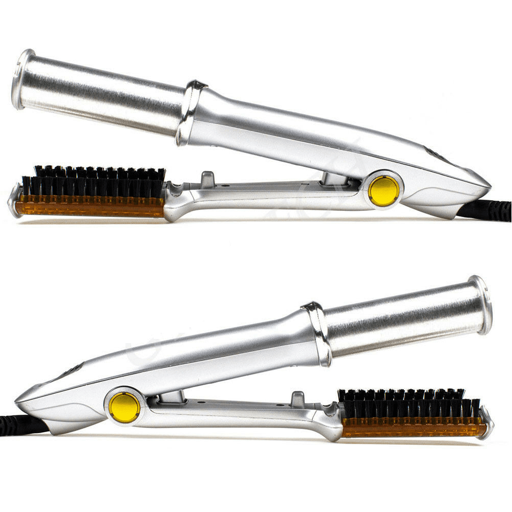 Professional 2Way Wet To Dry Hot Rotating Iron Hair Brush Curler
