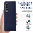 thumbnail image 2 of Nalacover Slim PU Case for Samsung Galaxy Z Fold4 5G 2022, Anti-Scratch Flip Premium Leather Lightweight Shockproof Cover for Galaxy Z Fold 4 (7.6 inch), Blue, 2 of 7