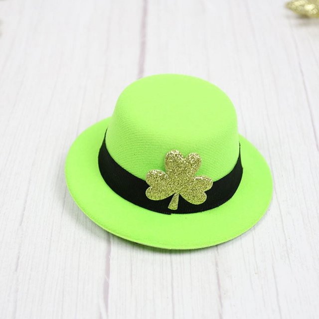Sombrero de copa para el Día de San Patricio Sombrero verde con trébol Sombrero de copa para festival irlandés