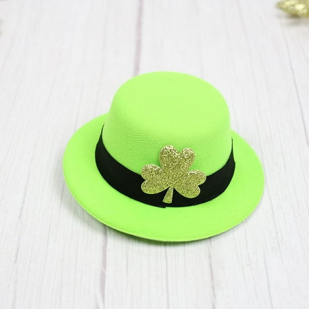 Sombrero de copa para el Día de San Patricio Sombrero verde con trébol Sombrero de copa para festival irlandés
