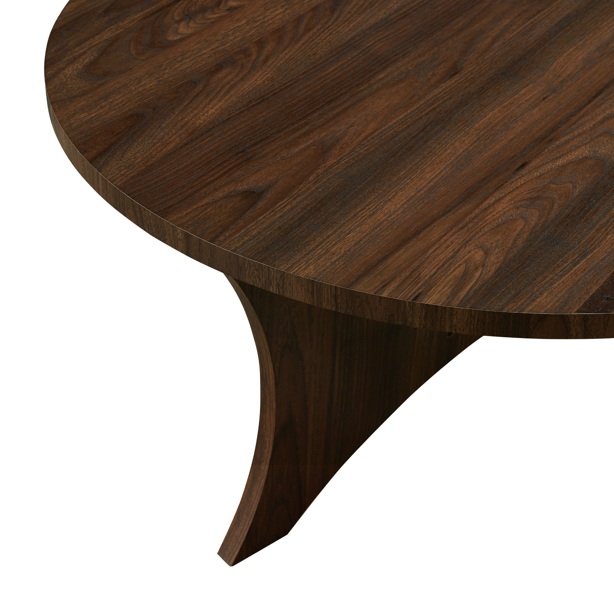 Manor Park Mid Century Modern 3 Leg Coffee Table, Dark Walnut