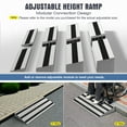 thumbnail image 2 of 1" Rise Modular Threshold Ramp for Doorways, Stable Wheelchair Ramp for Home Steps, Aluminum Door Ramp and Curb Ramp for Scooters, Power Chairs, Cars, 1100LBS Load Capacity, 2 of 7