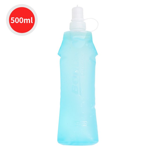 Bolsa de agua blanda para deportes al aire libre, botella de agua para maratón, botella de agua plegable para correr