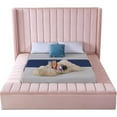 thumbnail image 5 of Meridian Furniture Kiki Solid Wood and Velvet Full Bed in Pink, 5 of 10