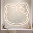 thumbnail image 1 of Suministro directo de fábrica, precio barato, espejo rosa de Hello Kitty, espejo de cristal Led para colgar en la pared del hogar, 1 of 4