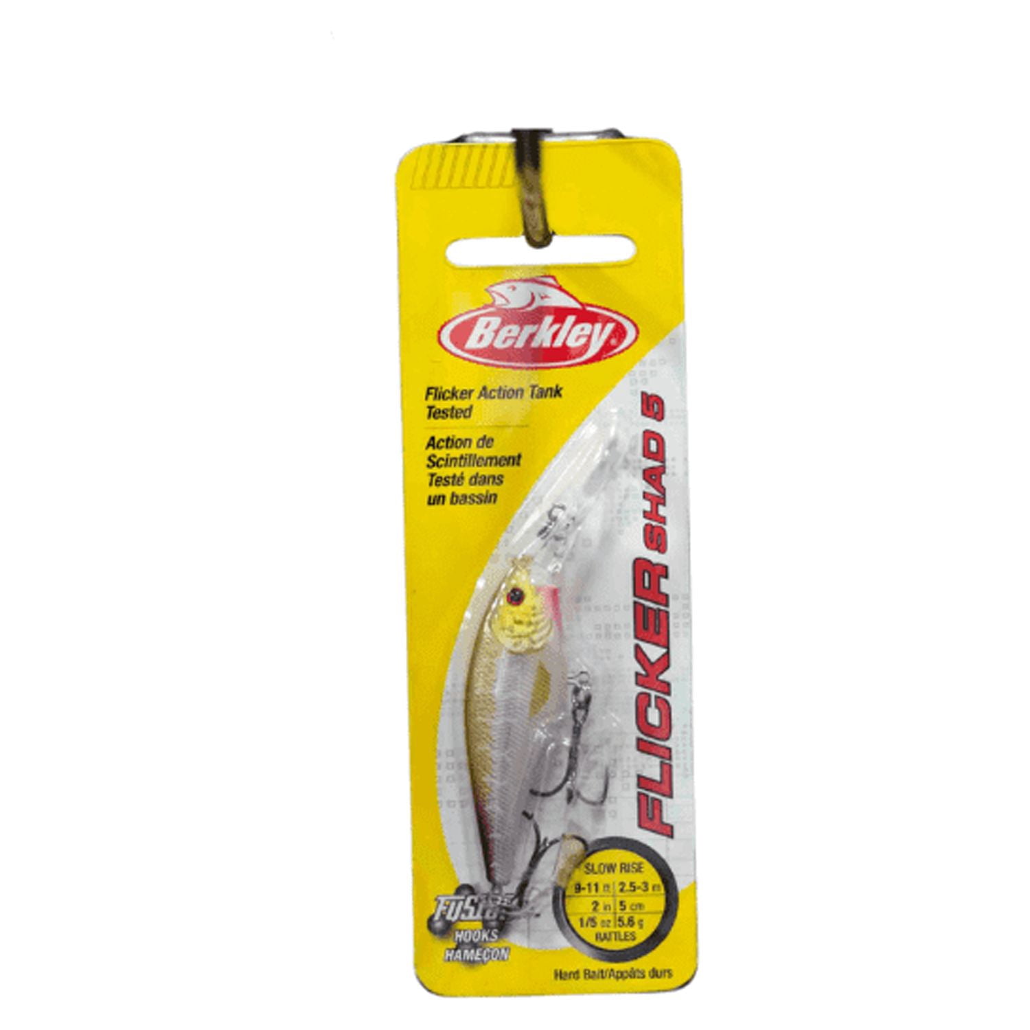 (2 pack) Berkley Flicker Shad Fishing Lure, Purple Tiger, 3/16 oz