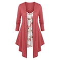 thumbnail image 1 of Talla grande TwinSet Twinset Impresión floral Irregular Tee Rosegal  Mangas largas de talla grande, 1 of 5