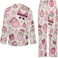 thumbnail image 6 of Top-kevin Red Bows Holly Pine Women's Long-Sleeve Shirt And Full-Length Bottom Pajama Set, 6 of 12