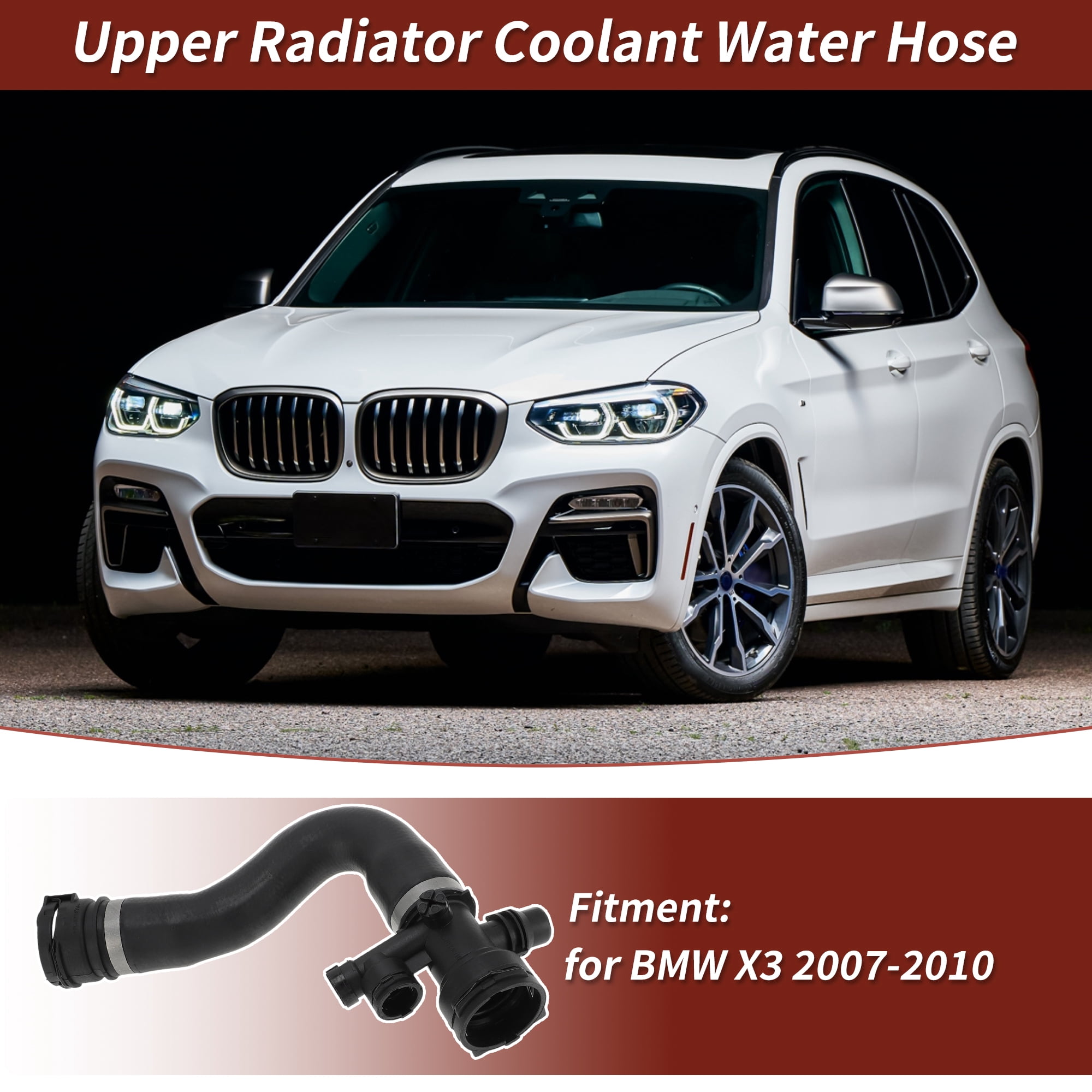 Unique Bargains HVAC Engine Upper Radiator Coolant Water Hose for BMW X3 2.5L 3.0L 2007-2010 No.11706335038 Heater Hose Radiator Hose