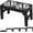 Black, variant on Elevated Dog Bowls with 2 Stainless Steel Dog Food Bowls, Raised Dog Bowl Adjusts to 5 Heights (3.2", 8.7", 9.8",11.02", 12.2") for Small Medium and Large Dogs, Black