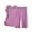A#Purple, variant on Women's 3 Piece Pajama Set Short Sleeve Sleepwear Set Top and Shorts Pants with Pockets