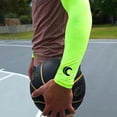 thumbnail image 3 of Cannon Sports Cooling Arm Sleeves for Men and Women, Breathable, Moisture-Wicking Sun Protection Clothing (Pair) (Neon-Green, Medium), 3 of 3