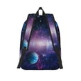 thumbnail image 2 of Lsque Planets Stars And Galaxies1 Pattern Canvas Daypack, Durable Backpack, High-quality Versatile Backpack,Vintage Compact Backpack-Medium, 2 of 6