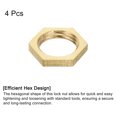 thumbnail image 3 of Écrou de Verrouillage Hexagonal pour Raccord de Tuyau G1/4, Écrou de Verrouillage Femelle, Fixation Filetée, Écrou Mince pour Plomberie, Laiton, 4 Pcs, 3 of 5