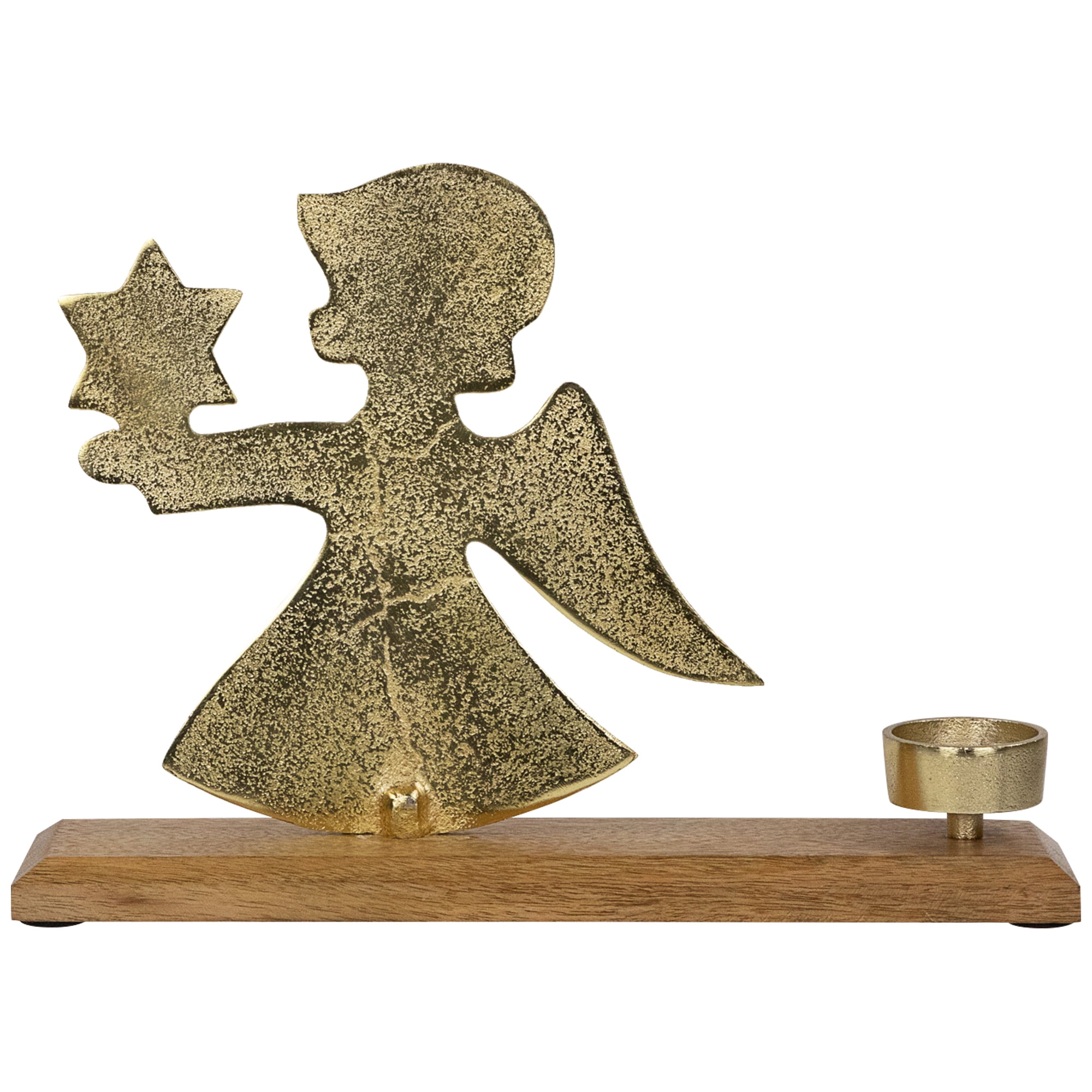 Northlight Angel with Star Metal Christmas Tealight Candle Holder - 12"