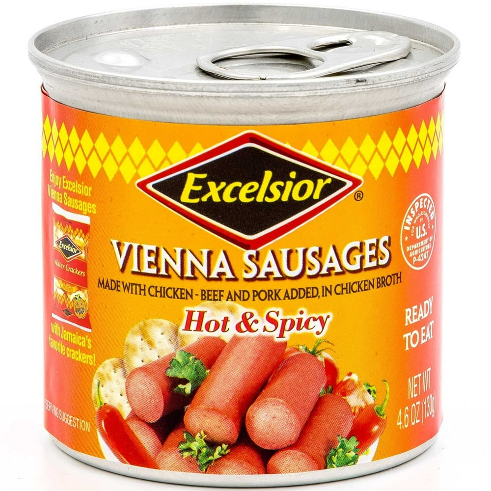 Excelsior Vienna Sausages, Hot & Spicy, 4.6 Oz