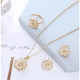 thumbnail image 3 of Collar Girasol Oro 18k Aretes Anillo Tres Piezas Amarillo, 3 of 5