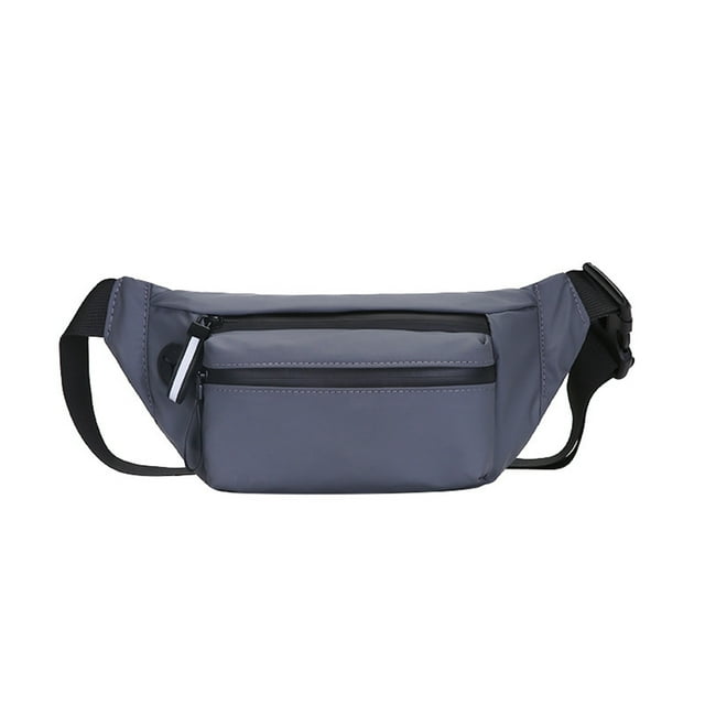 Riñonera para hombres y mujeres, riñonera cruzada, para viajes, correr, senderismo, ciclismo, teléfono fácil de llevar, gris