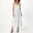White, variant on XiYing Womens Dresses, Women Summer V-Neck Slim Fit Adjustable Straps Floral Print Dress, S-Xxl,