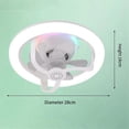 thumbnail image 4 of 360 Rotating Ceiling Fan Light E27 Intelligent Fan with Remote Control LED Fan Light for Living Room Bedroom Top 50W, 4 of 5