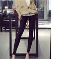 thumbnail image 5 of Prolriy Leggings for Women Glossy Casual High Waisted Elastic Yoga Pants for Women Wearing Slim Fitting 9 Point Candy Colored Leggings Womens Leggings Womens Pants Black, 5 of 6
