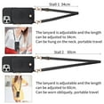 thumbnail image 4 of Feishell Crossbody Phone Case for Apple iPhone 12 Pro Max,Heart Pattern PU Leather Zipper Pocket & Card Slots Shockproof Kickstand Phone Case with Adjustable Shoulder Strap,Black, 4 of 12