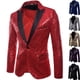thumbnail image 4 of Traje de lentejuelas doradas de alto rendimiento, traje de talla grande, traje de presentador de discoteca para hombre, abrigo de estudio MC, 4 of 6