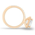 thumbnail image 6 of 2.00Ct Cushion Cut Lab Grown Diamond Halo & Pavé Band Engagement Ring, 18K Rose Gold, US 7.5, 6 of 7