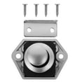 thumbnail image 1 of Miangastore Button Catch Lock Plastic Cabinet Latch Hardware Silver 1Pack, 1 of 8