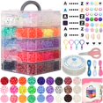 thumbnail image 1 of Kit para hacer pulseras JULIMAIDONG, 6500 unidades, cuentas de poni con accesorios, 1 of 7