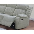 thumbnail image 2 of The 3pc Living Room Set - Motion Sofa Loveseat with Console & Recliner Chair in Ash Color Fur-Like Corduroy, 2 of 22