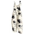 thumbnail image 3 of TaTaai Womens Summer Overalls Jumpsuit Printed Loose Fit Wide Leg Pants with Pockets Adjustable Straps Casual Cotton Linen Style Beach Gift, 3 of 5