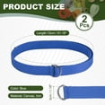 thumbnail image 2 of Uxcell Web Football Belt, Men Canvas Belt Web Flag Football D Ring, Adjustable Soccer Replacement Strap 51 Inch & 2 Pcs & Canvas & Blue, 2 of 7