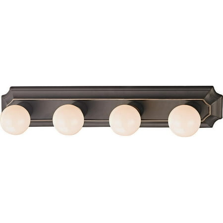 - Boston Harbor Dimmable Vanity Light Fixture, (4) 100 W, Medium, Type G Lamp, Venetian Bronze