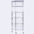 thumbnail image 5 of QXDRAGON 6-Tier Wire Shelving Rack Corner Unit Storage Adjustable Shelf Commercial with Wheels Silver, 5 of 9