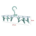 thumbnail image 2 of 2 home underwear socks drying racks 12 clip hangers foldable hangersgreen, 2 of 4
