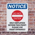 thumbnail image 4 of (2 Pack) Only Employees Beyond OSHA Notice Sign 10 Inch X 14 Inch Indoor / Outdoor Rust-Free Aluminum Metal Signs for Workplace, Workshop, and Construction Site, Made in the USA, 4 of 8