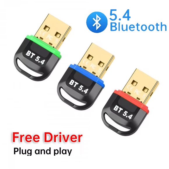 Adaptador USB Bluetooth 5.4 5.3 para PC, altavoz, ratón inalámbrico, teclado, receptor de audio, transmisor y unidad gratuita