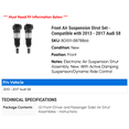 thumbnail image 2 of Front Air Suspension Strut Set - Compatible with 2013 - 2017 Audi S8 2014 2015 2016, 2 of 2