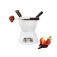 thumbnail image 1 of Juego de olla para fondue CORJEEJOR con 4 tenedores, calentador de mantequilla de cerámica, vela de té premium, olla de porcelana para derretir chocolate, queso y caramelo, 1 of 5