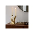 thumbnail image 2 of Decorative Giraffe Inspired Taper Candle Holder for Home Decor - Artisitic Candlestick Holder for Coffee Table Decor and Dining Table Centerpieces - Unique Candle Stand Holder for House - 6", Gold, 2 of 12