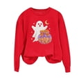 thumbnail image 7 of WEIWEN Halloween Sweatshirts for Women Cute Ghost Pumpkin Graphic Crewneck Long Sleeve Sweaters for Women Spooky Season Pullover Tops Womens Fall Fashion Clothing Red, XXL, 7 of 7