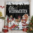 thumbnail image 3 of Black Christmas Shower Curtain, Santa Snowman Snowflake Gifts Elk Waterproof Fabric Shower Curtains with 12 Hooks, Bathroom Curtain Set for Bathroom Accessories Decor, 36 x 72 Inches, 3 of 9