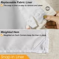 thumbnail image 5 of Black Linen Liner Shower Curtains for Bathroom Curtain Modern Boho Decor Forest Pattern Shower Curtain with Heavy Duty Water Repellent Rustic Bath Decor for Bathtubs Hotels 72x72, 5 of 7