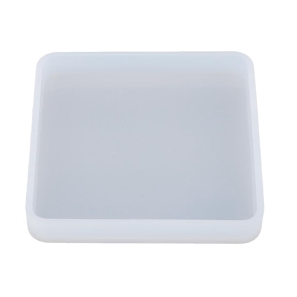 Molde de silicona para fundición de resina epoxi, decoración para posavasos, herramientas de jabón cuadrado 8cm