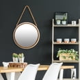 Patton Wall Decor 16 Inch Oil Rubbed Bronze Round Rope Wall Mirror