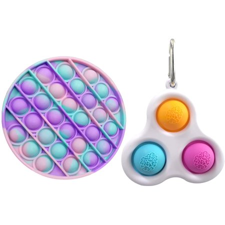IGUOHAO Simples Dimples Fidget Toy Keychain Mini Push Pop Pop Bubble ...